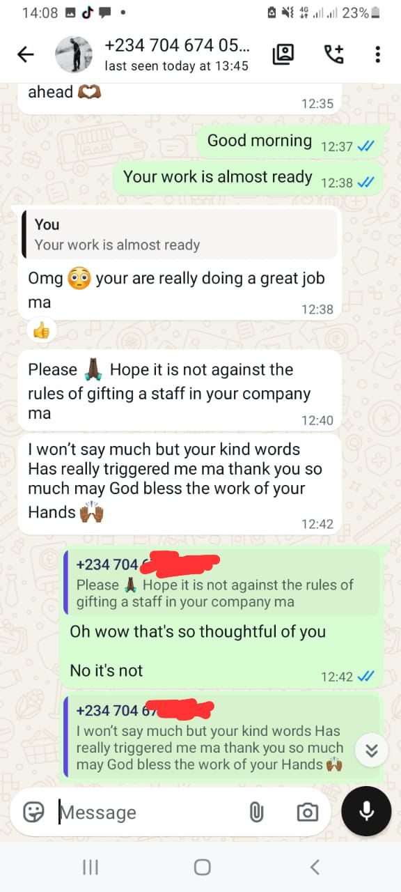 Customer appreciation